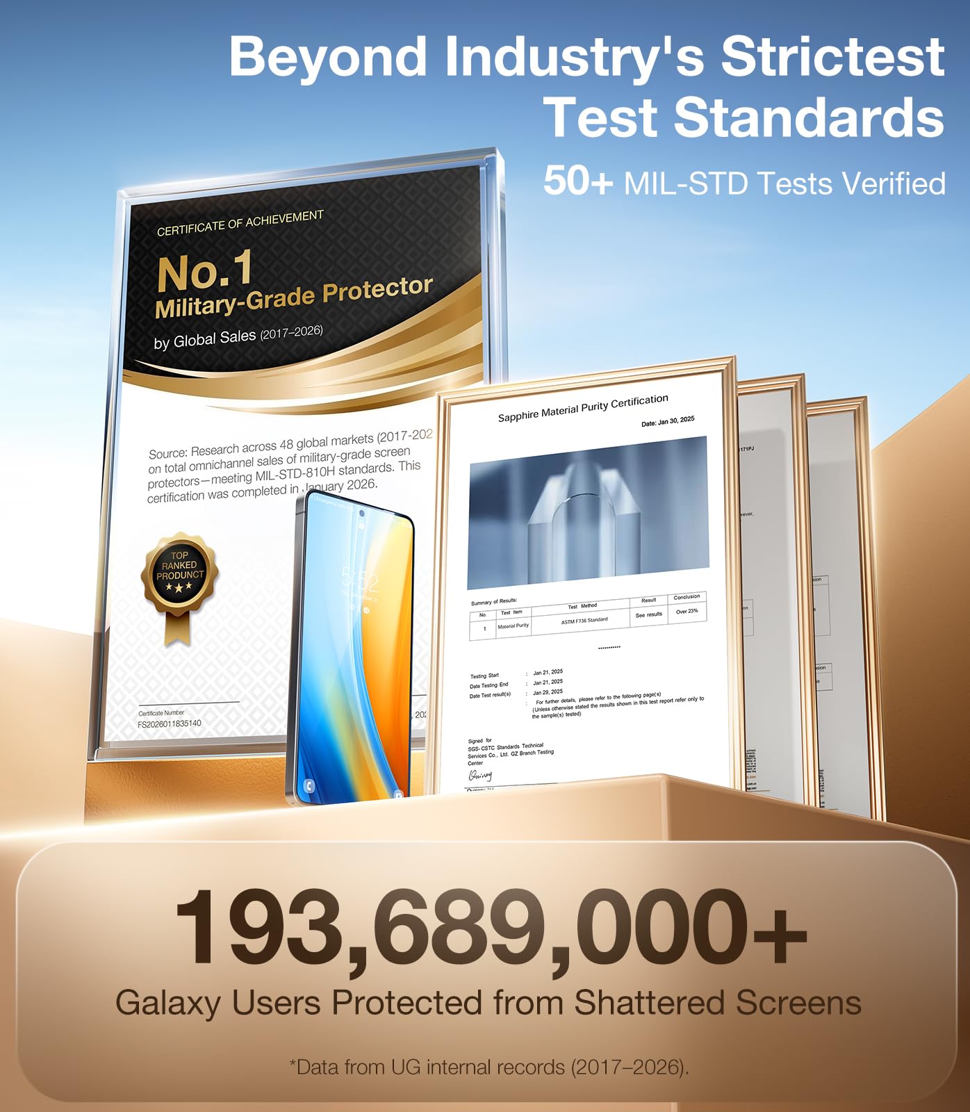UltraGlass Samsung Galaxy S26+ Screen Protector, 2 Pack