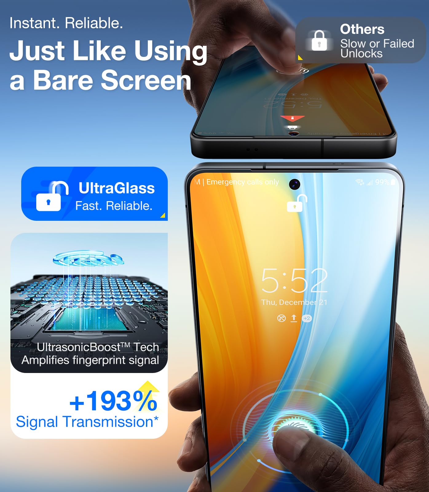 UltraGlass Samsung Galaxy S26+ Screen Protector, 2 Pack