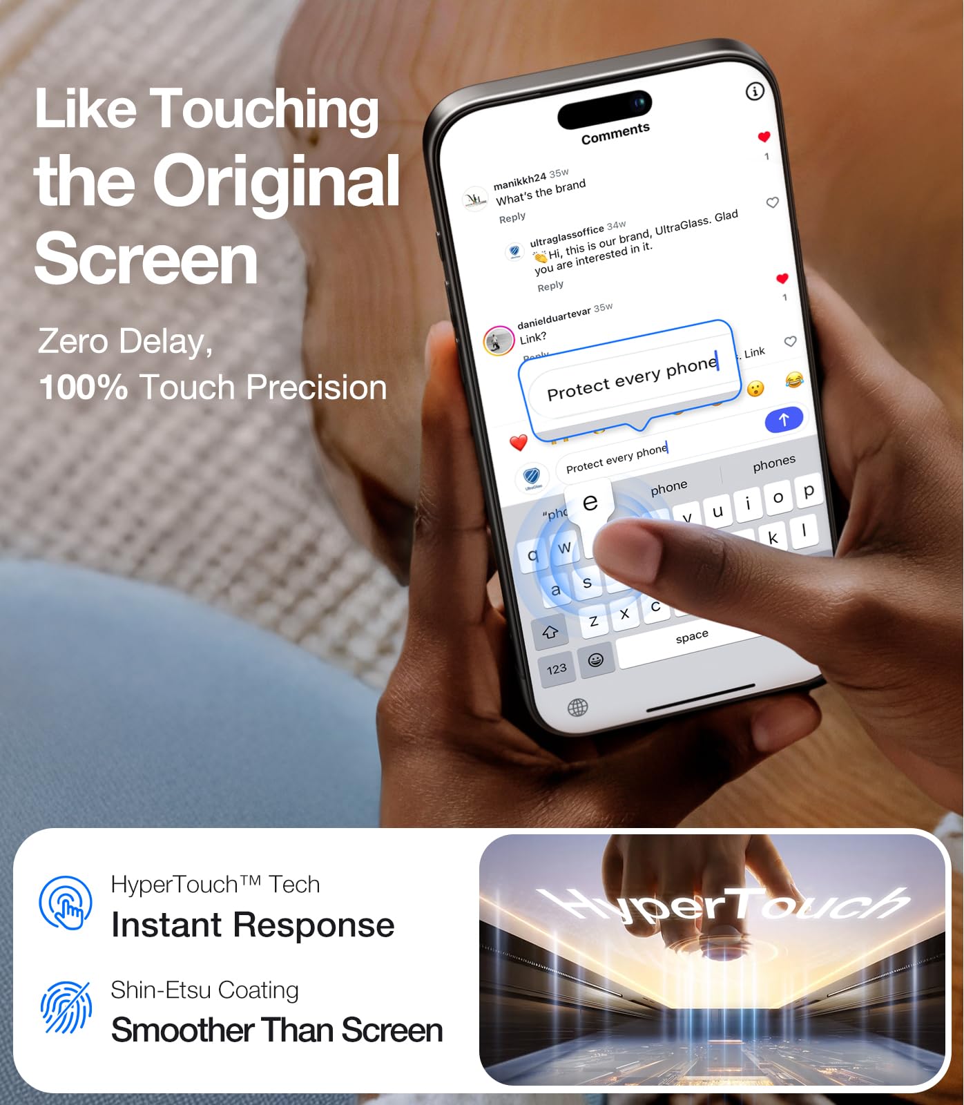 UltraGlass iPhone 17 Pro Max Screen Protector, 2 Pack
