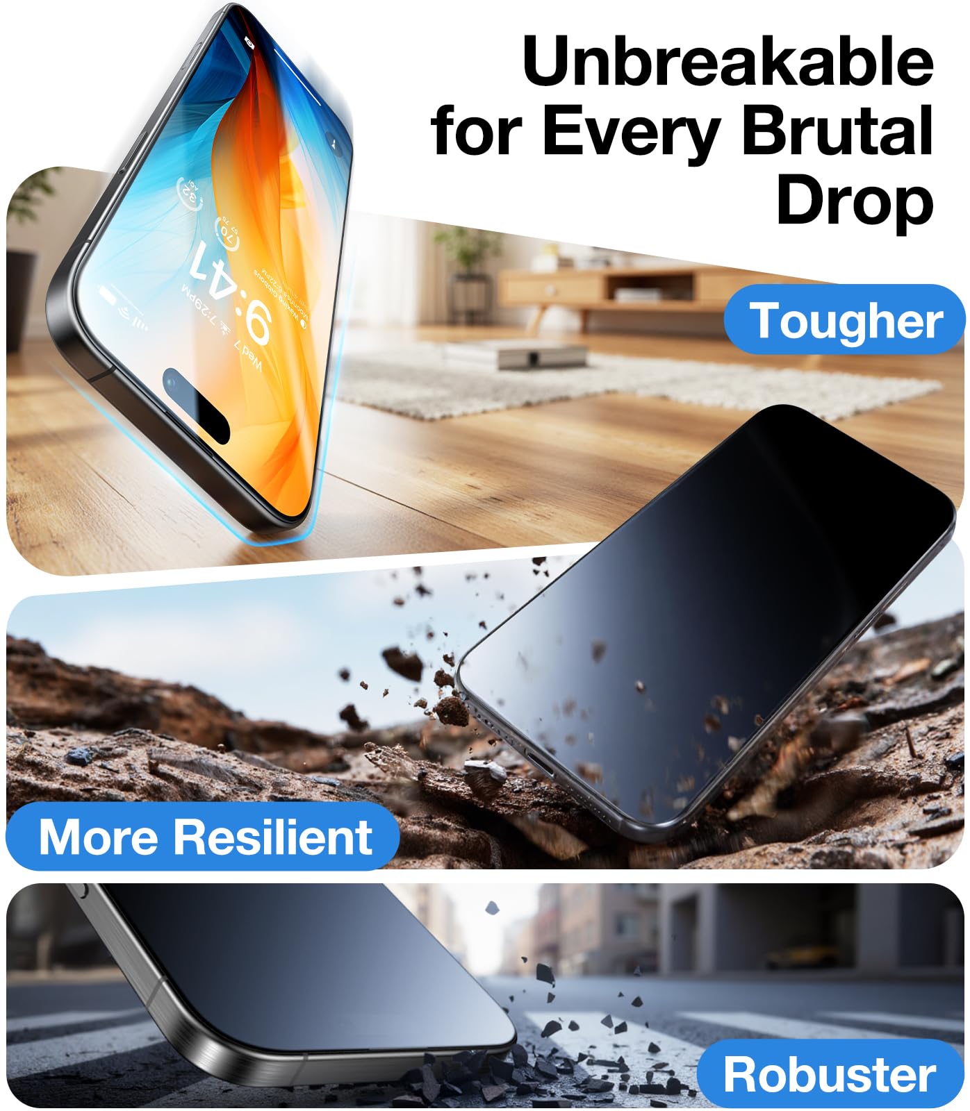 UltraGlass iPhone 17 Pro Max Screen Protector, 2 Pack